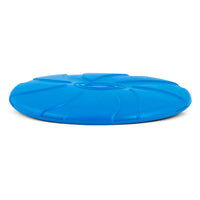 Jeffers Blue Bone Stamped Frisbee Natural Rubber 8 Inch Dog Toy for Fetching & Chewing