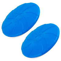 Jeffers Blue Bone Stamped Frisbee Natural Rubber 8 Inch Dog Toy for Fetching & Chewing