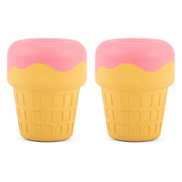 Jeffers Ice Cream Cone Natural Rubber Stuffable Treat Dispensing Dental Dog Chew Toy