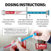 Jeffers Ivermectin Horse Dewormer Gel, Apple Flavored