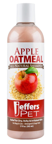 Jeffers Pet Apple Oatmeal All-Natural Hypoallergenic Dry Skin Shampoo for Dogs and Cats