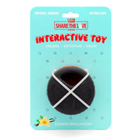 Jeffers Red Hockey Puck Natural Rubber Treat Dispensing Dental Dog Chew Toy