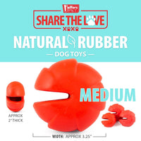 Jeffers Red Millipede Natural Rubber Treat Dispensing Dental Dog Chew Toy