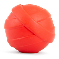 Jeffers Red Orbits Ball Natural Rubber Dental Treat Dispensing Dog Chew Toy