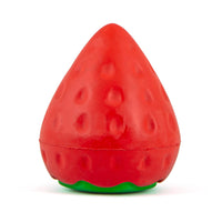 Jeffers Squeaky Strawberry Natural Rubber Dog Dental Chew Toy with Squeaker & Vanilla Scent for Medium Chewers