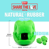 Jeffers T-Rex Natural Rubber Treat Dispensing Dental Dog Chew Toy for Medium Chewers with Vanilla Scent