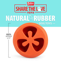 Jeffers Tomato Shaped Natural Rubber Treat Dispensing Dental Dog Chew Toy for Medium-Chewers