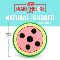 Jeffers Watermelon Natural Rubber Treat Dispensing Dog Dental Chew Toy with Vanilla Scent
