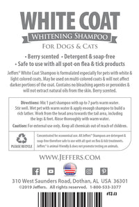 Jeffers Pet White Coat Whitening Dog & Cat Shampoo