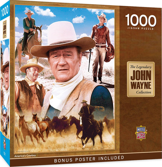 John Wayne Collection - America's Cowboy 1000 Piece Puzzle | Masterpieces - BIG FRENCHIES