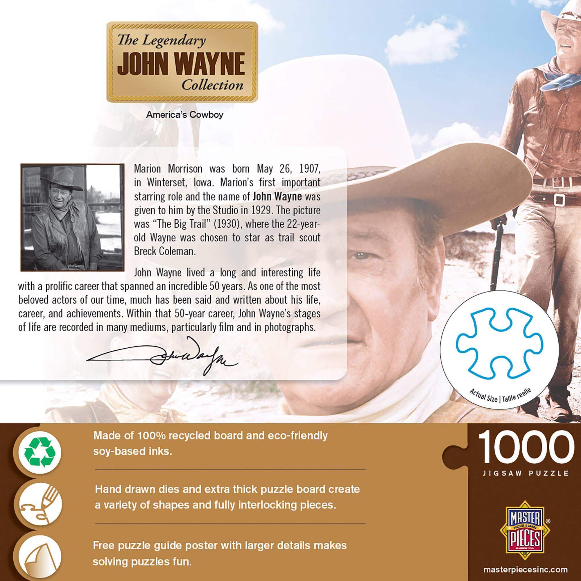 John Wayne Collection - America's Cowboy 1000 Piece Puzzle | Masterpieces - BIG FRENCHIES