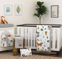NoJo Dreamer Little Woodland Friends 8 Piece Nursery Crib Bedding Set - BIG FRENCHIES