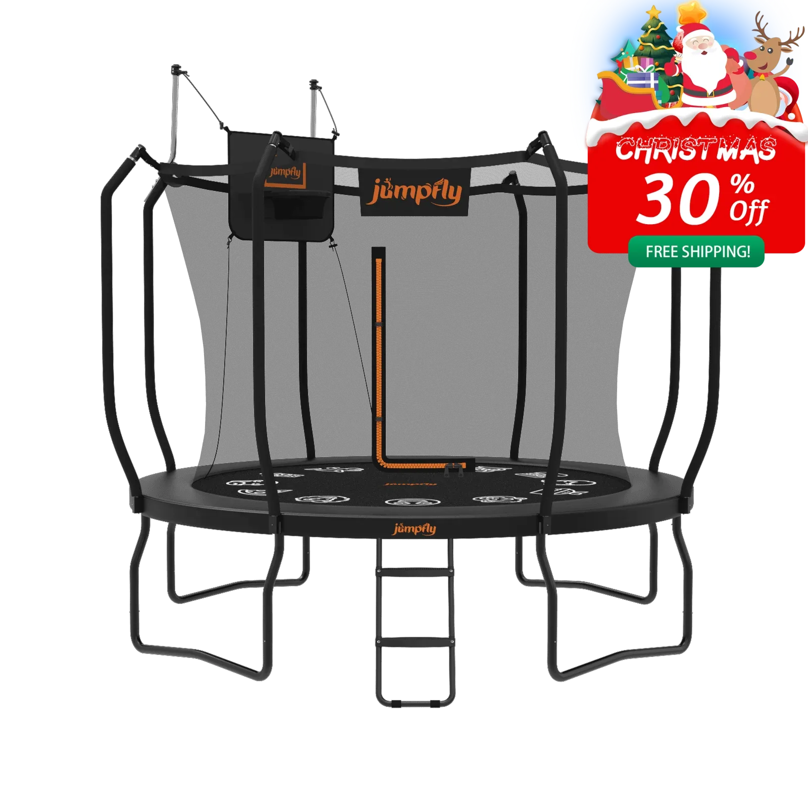 2025 Jumpfly No-Gap 10 FT Trampoline - BIG FRENCHIES
