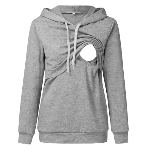 Maternity Nursing Hoodie Sweatshirt - # WOAA21510011-NURSG - BIG FRENCHIES