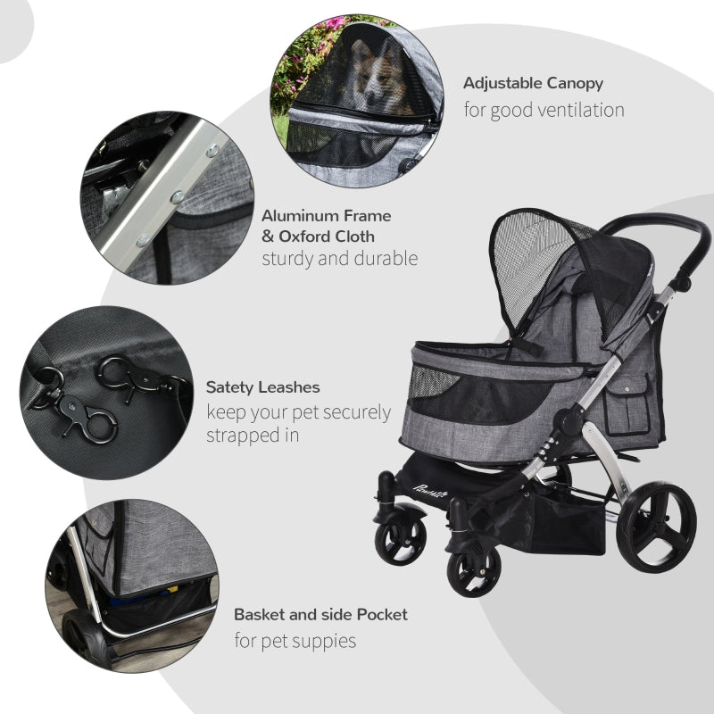 Travel Pet Stroller with Adjustable Handlebar - BIG FRENCHIES