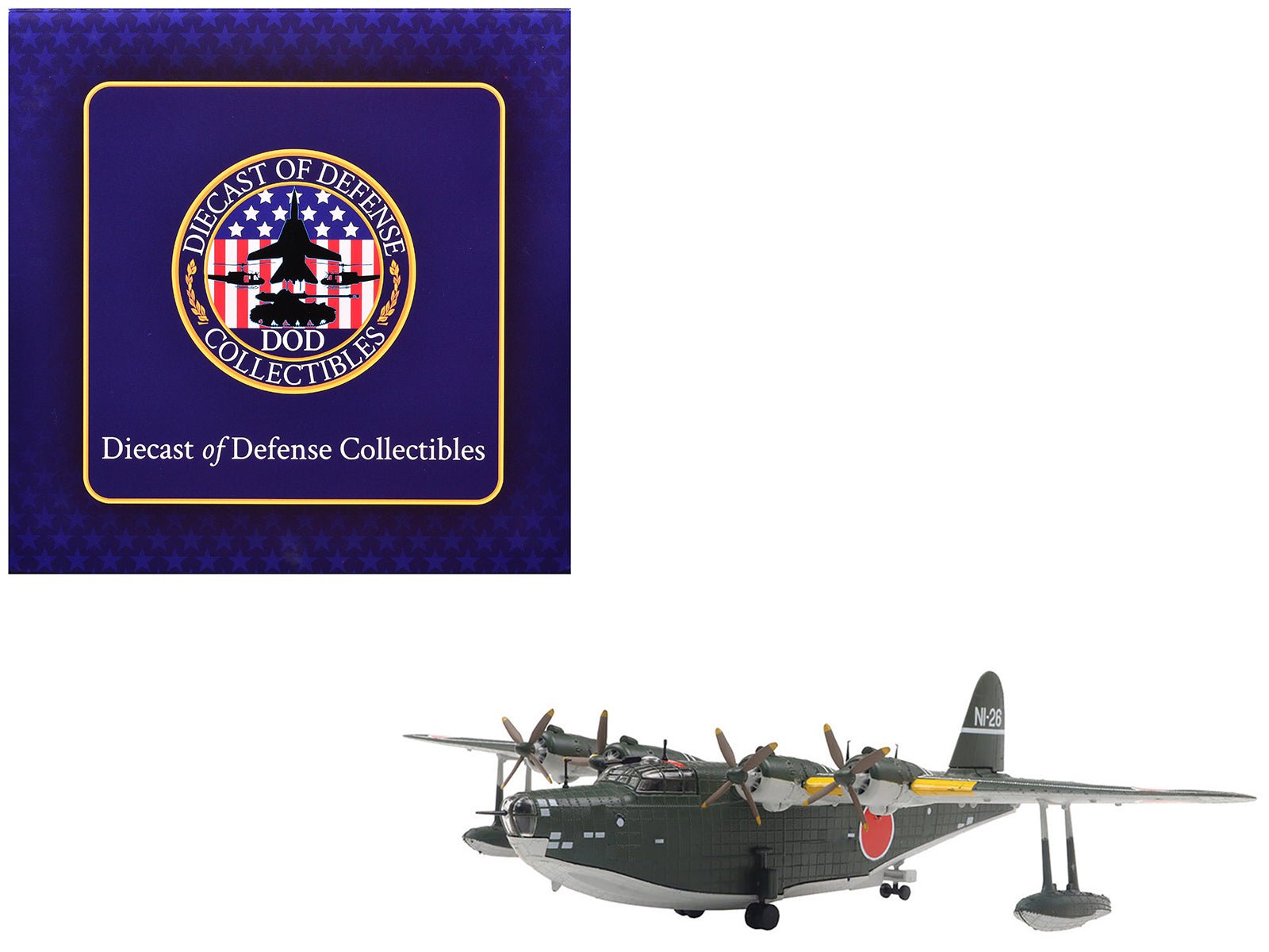 Kawanishi H8K2 "Emily" Aircraft "Imperial Japanese Navy Air Service" 1/144 Diecast Model by Diecast of Defense  free shipping USA