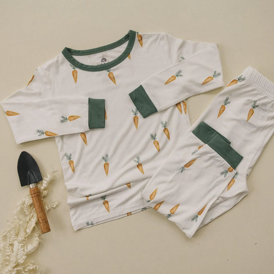 Keep Calm and Carrot On 2pc Bamboo Pajamas - BIG FRENCHIES