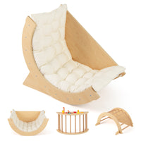 Kids Climbing Arch with Cushion Montessori Arch Climber/Rocker for Toddlers