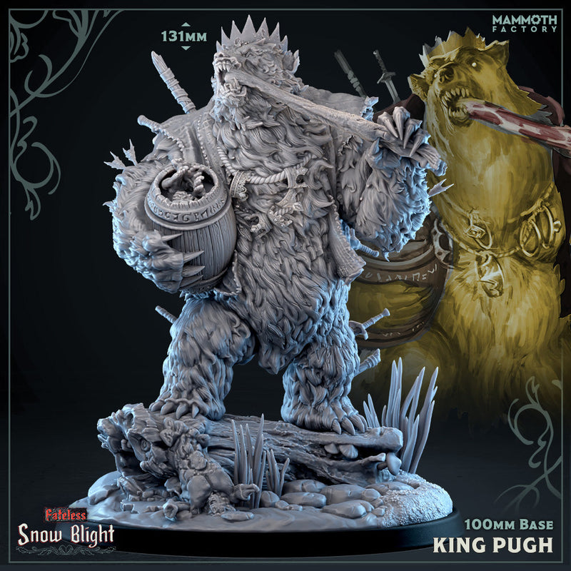 King Pugh (Cursed Werebear Epic Boss)-3D Printed Miniatures-BIG FRENCHIES-All Systems Go Games