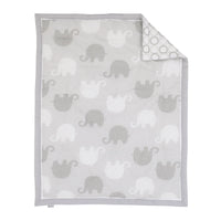 NoJo Dreamer Gray Elephant 8-Piece Nursery Crib Bedding Set - BIG FRENCHIES