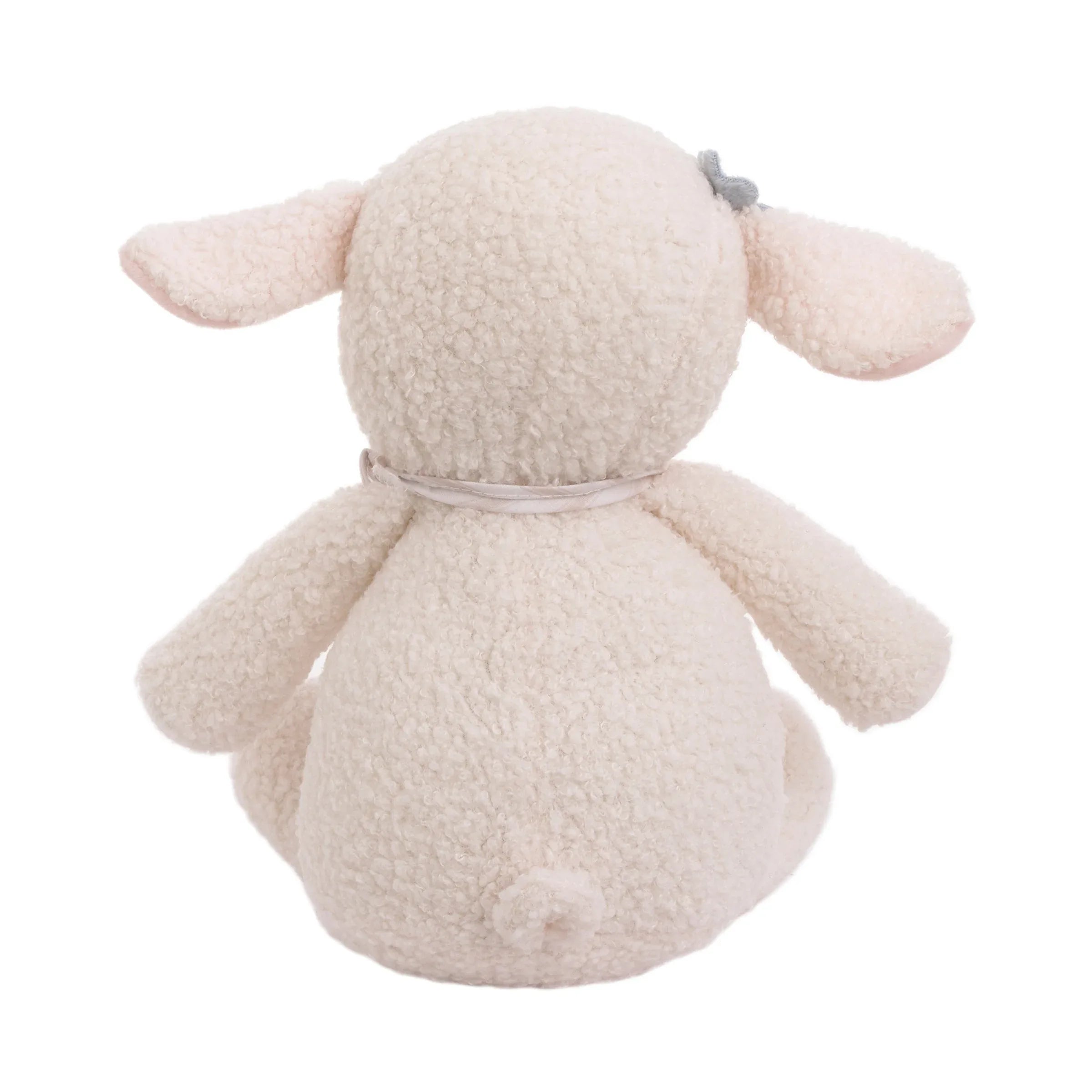 Farmhouse Chic Pink and White Super Soft Plush Stuffed Animal Lamb with Bandana - "Meadow" - BIG FRENCHIES