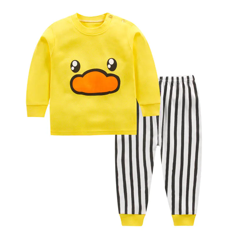 Cotton Pajama Set for Kids 0-5 Years with Cartoon Design - # BAAA81810020