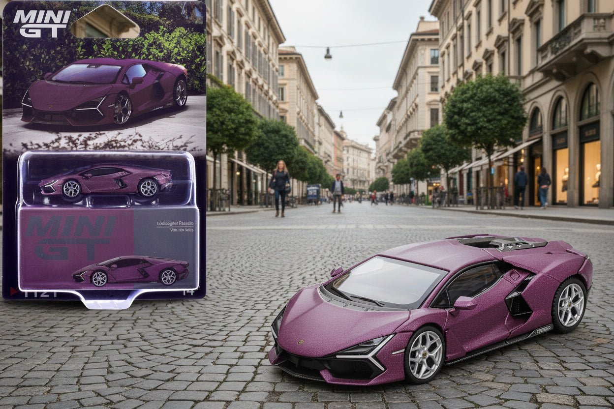 Lamborghini Revuelto Viola 30th Matt Purple Metallic Limited Edition 1/64 Diecast Model Car by Mini GT  free shipping USA