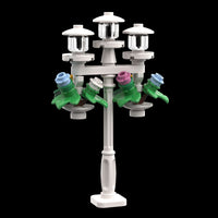 White City Lamppost with Two Hanging Flower Baskets Build Kit - Made Using LEGO® Parts