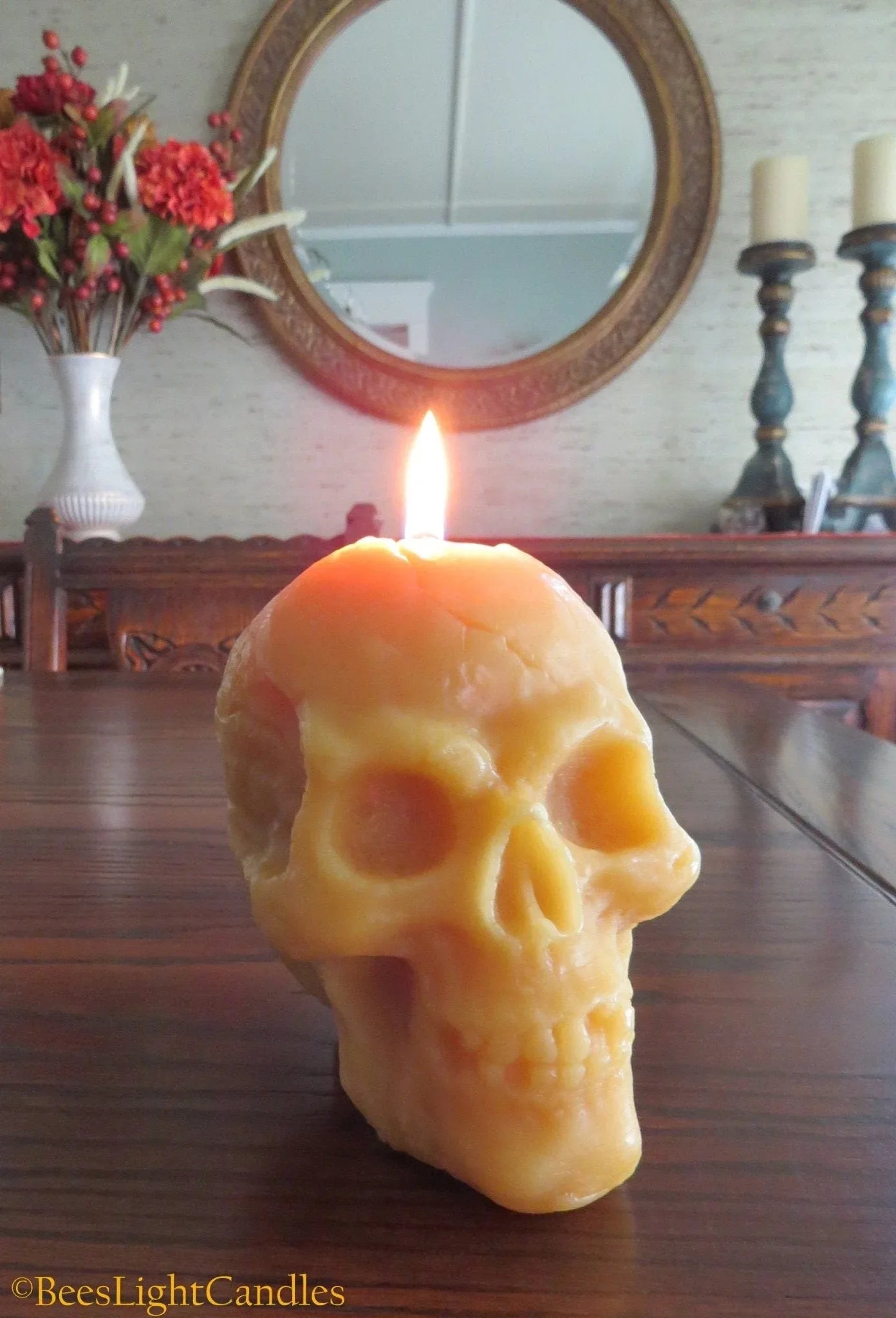 Large Skull Beeswax Candle (White or Yellow) - BIG FRENCHIES