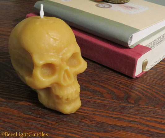 Large Skull Beeswax Candle (White or Yellow) - BIG FRENCHIES
