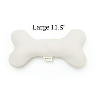 Boba & Vespa Plush Hemp Dog Bone Toy for Gentle Chewers | Soft & Squeaker Free