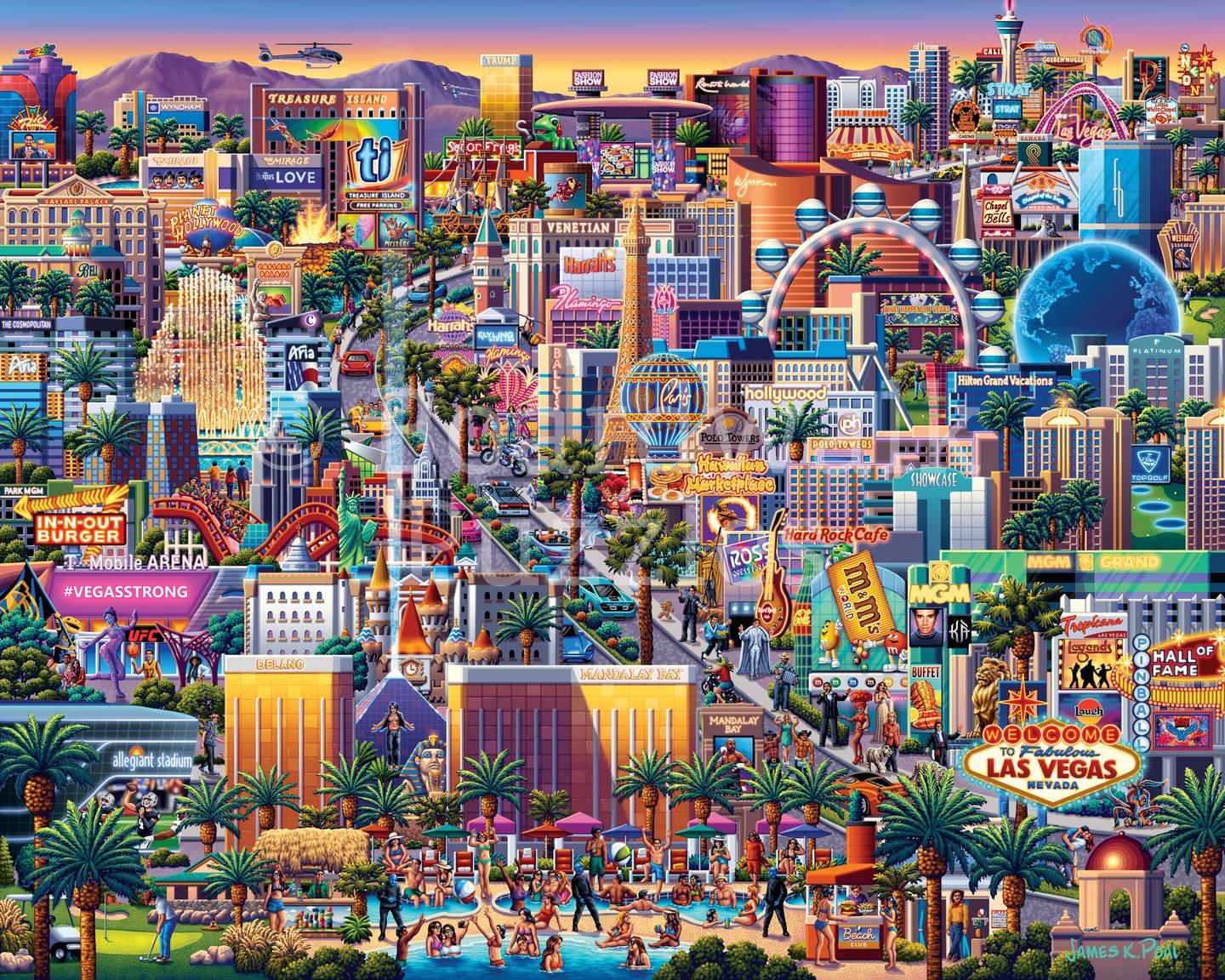 Las Vegas Strip 1000 Piece Jigsaw Puzzle by Boardwalk Puzzle Company - BIG FRENCHIES