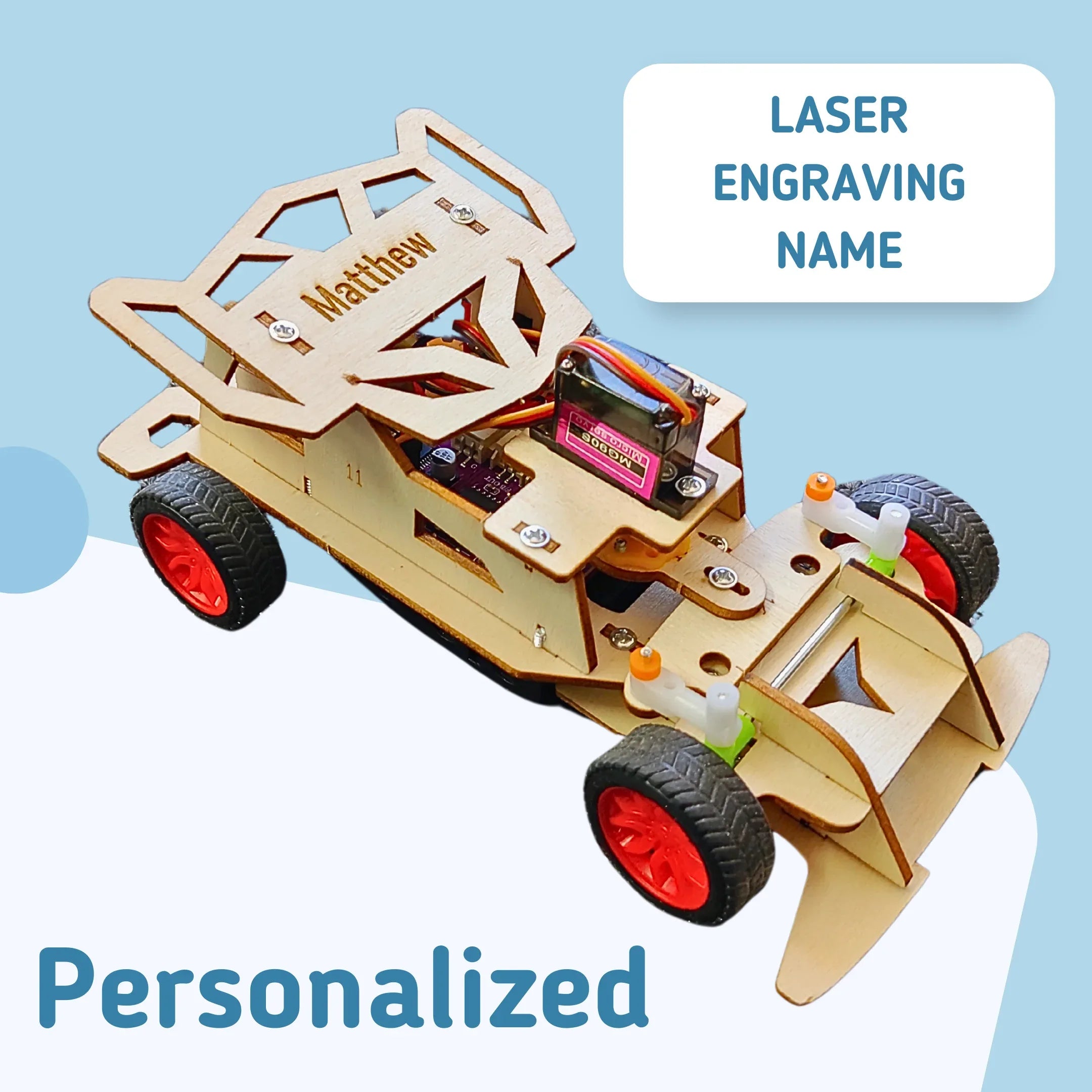 Steering Remote-Controlled Car DIY Kit, Educational STEM Toy - BIG FRENCHIES