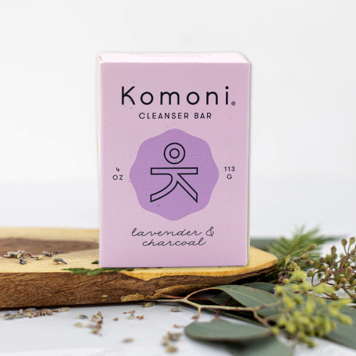 Lavender FACE & BODY CLEANSER BAR with Activated Charcoal - BIG FRENCHIES