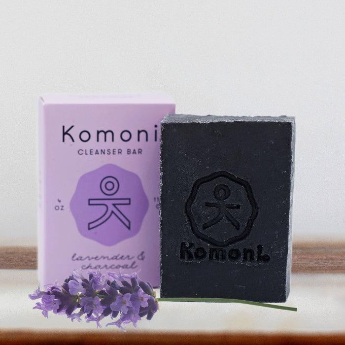 Lavender FACE & BODY CLEANSER BAR with Activated Charcoal - BIG FRENCHIES