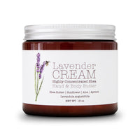 Lavender CREAM - Aromatherapy Hand & Body Cream -Lotion 8 oz or 16 oz