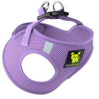 EcoBark Lavender Step In Dog Harness - Reflective Soft Mesh Harness for Teacup, Small Dogs and Puppies - BIG FRENCHIES