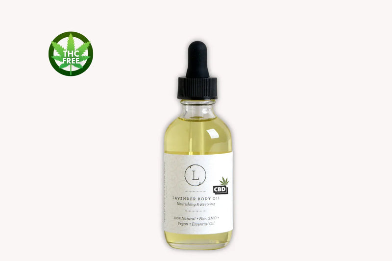 CBD Lavender Body Oil with CBD, Natural Moisturizing Body Oil (THC free) - BIG FRENCHIES