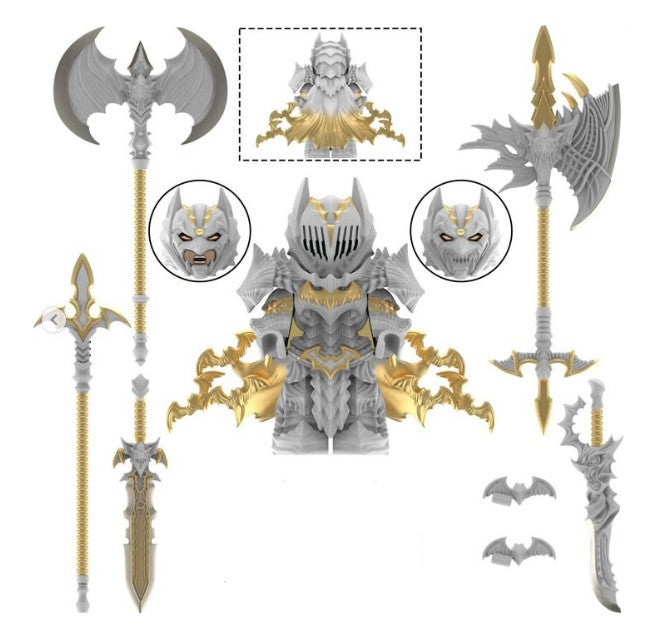 Batman Berserk Anime Minifigure – White Armored Demon Slayer Style