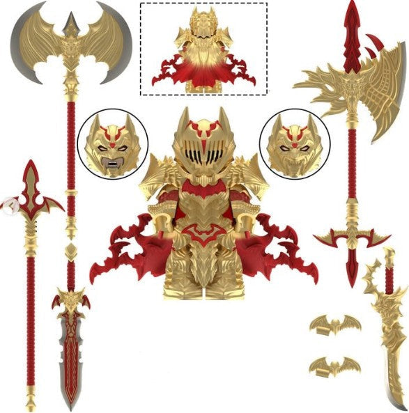 Batman Berserk Anime Minifigure – Gold Armored Demon Slayer Style