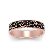 Leaf Enamel Promise Ring For Men