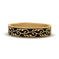 Leaf Enamel Promise Ring For Men