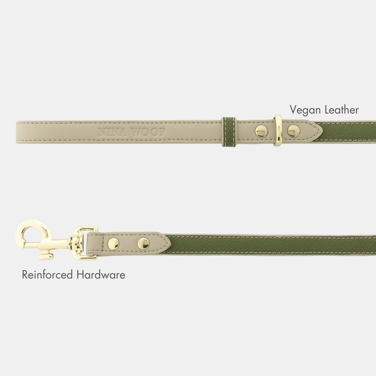 Leash 4ft - Vegan Leather - Copenhagen-Pet Leashes-BIG FRENCHIES-Nina Woof