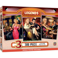 Legends - 500 Piece Jigsaw Puzzles 3 Pack | Masterpieces Puzzles - BIG FRENCHIES