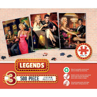 Legends - 500 Piece Jigsaw Puzzles 3 Pack | Masterpieces Puzzles - BIG FRENCHIES