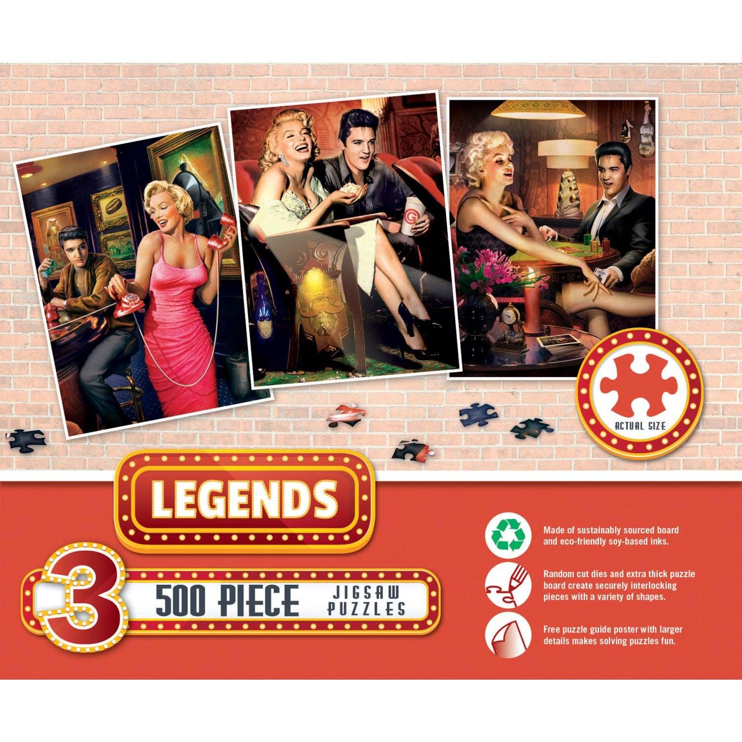Legends - 500 Piece Jigsaw Puzzles 3 Pack | Masterpieces Puzzles - BIG FRENCHIES
