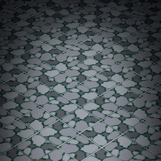 Cobblestone Flooring (Plant Overgrowth) - Custom Printed 2x2 Tile made using LEGO part