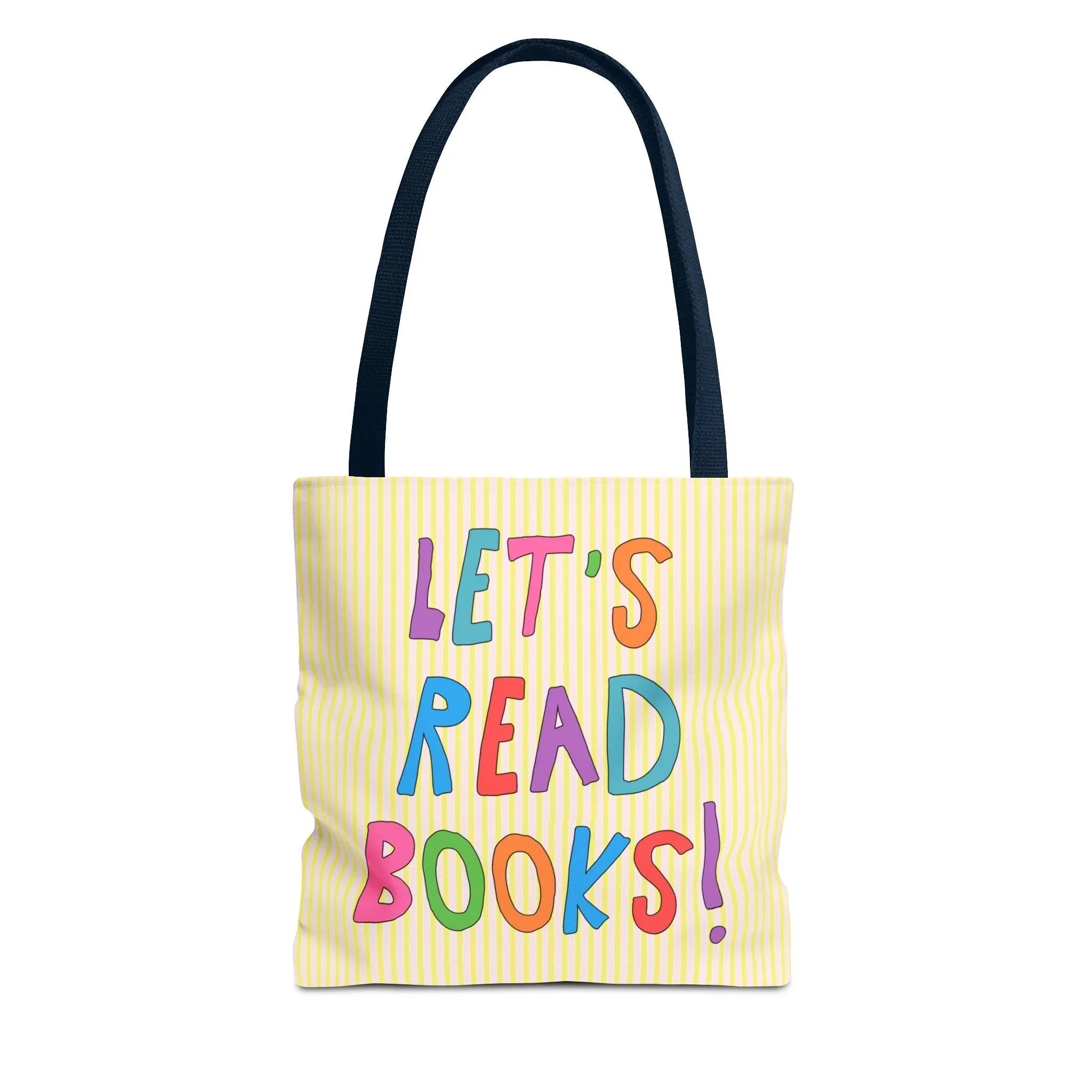 Let's Read Books: Elementary School Librarian or Reading Teacher Tote Bag - BIG FRENCHIES