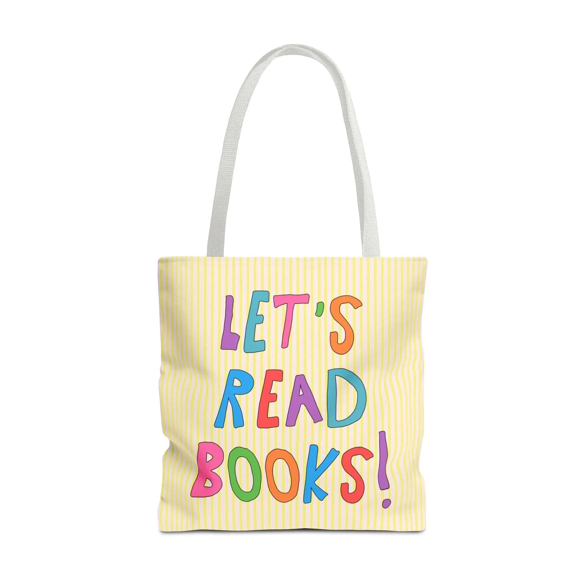 Let's Read Books: Elementary School Librarian or Reading Teacher Tote Bag - BIG FRENCHIES