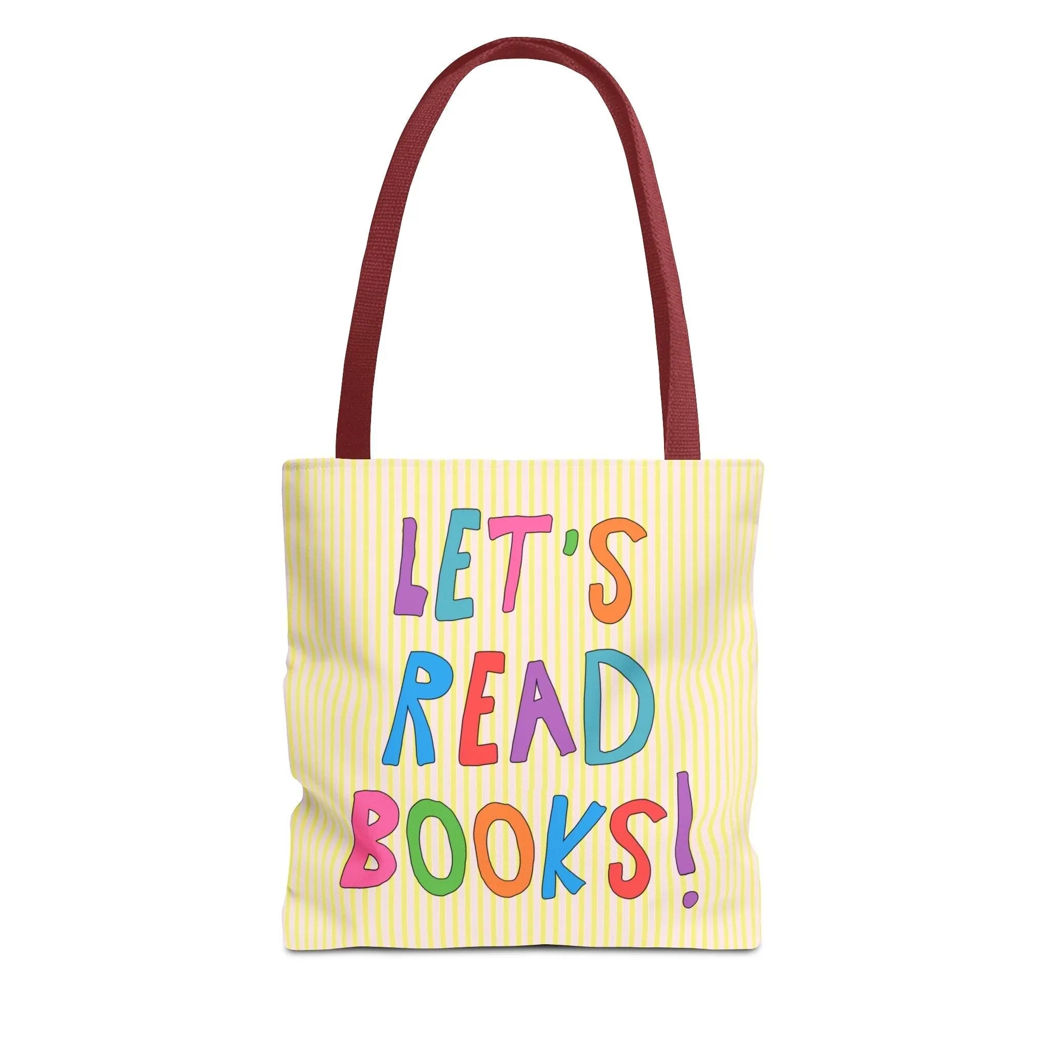 Let's Read Books: Elementary School Librarian or Reading Teacher Tote Bag - BIG FRENCHIES